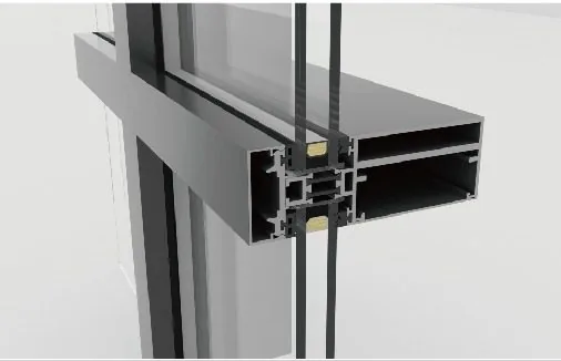 Commercial Window Wall — Frame profile & section