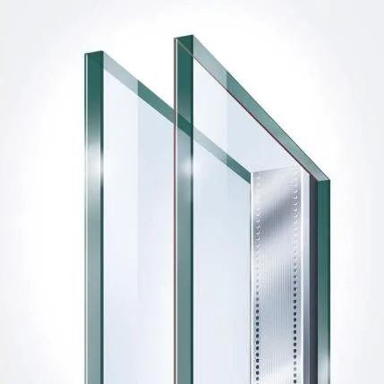 Cross-section sample of a double glazed unit