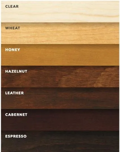 Wood stain sample chips