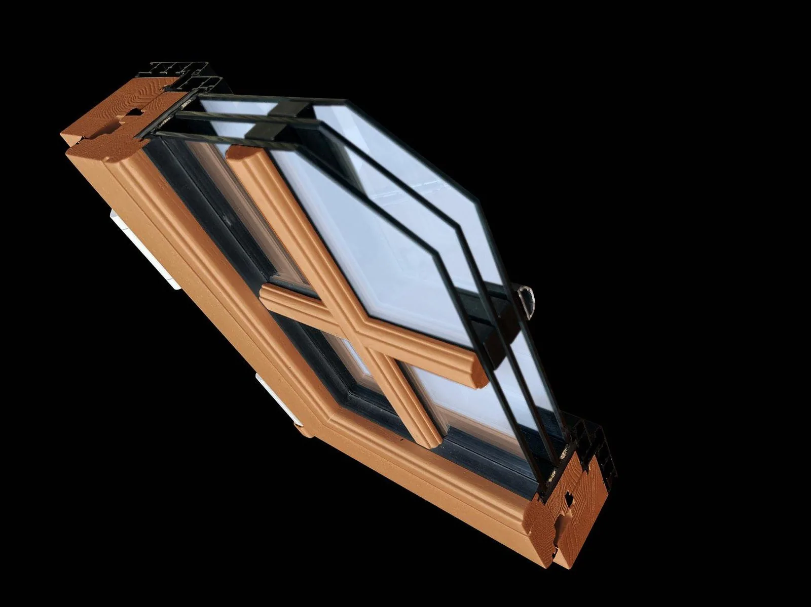 Signature Wood-Clad Tilt & Turn — Frame profile & section