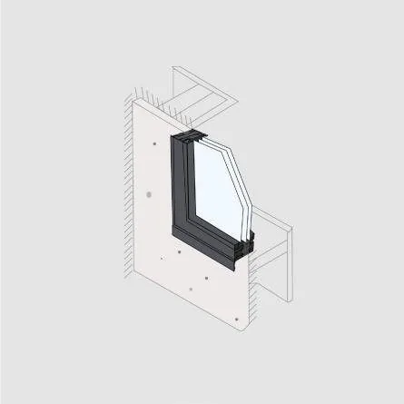 Commercial Storefront — Installation details: board