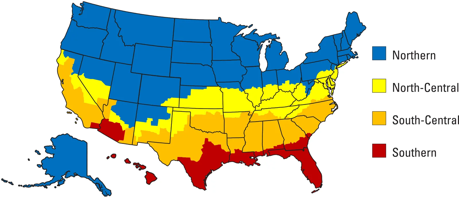 ENERGY STAR residential window climate zones, published by the US EPA. Shown as the source of the zone boundaries — not as a certification claim for any particular product.